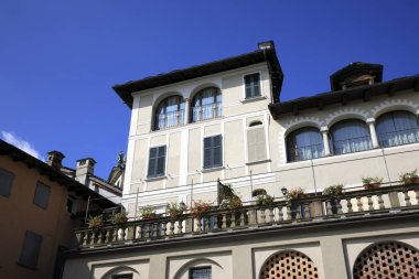 Orta San Giulio (Hayır), İtalya - 02 Eylül 2019: Orta San Giulio Adası, Novara, Piedmont, İtalya 
