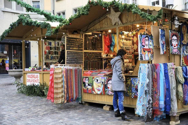 Curych Švýcarsko Listopadu 2018 Vánoční Trh Curychu Operního Divadla Curych — Stock fotografie