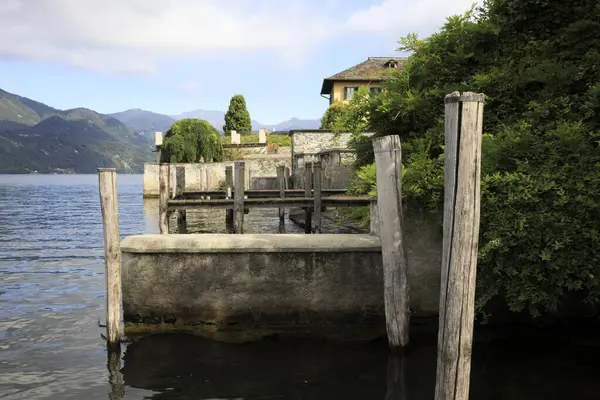 Orta San Giulio Ιταλία September 2019 Τυπικό Τοπίο Στη Λίμνη — Φωτογραφία Αρχείου