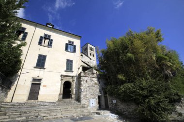 Orta San Giulio (Hayır), İtalya - 02 Eylül 2019: Orta San Giulio Adası, Novara, Piedmont, İtalya 