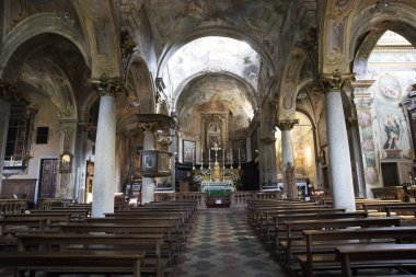 Orta San Giulio (Hayır), İtalya - 02 Eylül 2019: San Rocco Kilisesi Orta San Giulio, Orta, Novara, Piedmont, İtalya