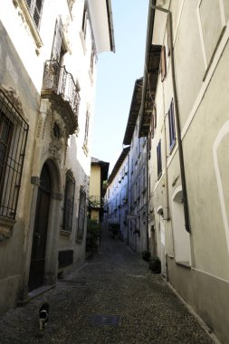 Orta San Giulio (Hayır), İtalya - 02 Eylül 2019: Orta San Giulio Adası, Novara, Piedmont, İtalya