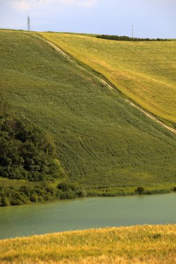 Ascanio (Si), İtalya - 01 Haziran 2016: Girit Senesi, Asciano, Siena, Tuscany, İtalya
