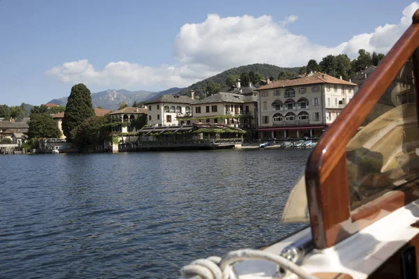 Orta San Giulio Itália Setembro 2019 Vista Orta Barco Orta — Fotografia de Stock