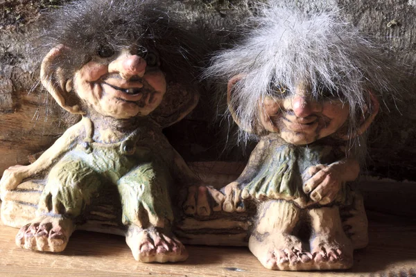 Souvenirs Trolls Noruegos Venta Una Tienda Regalos Noruega Europa — Foto de Stock