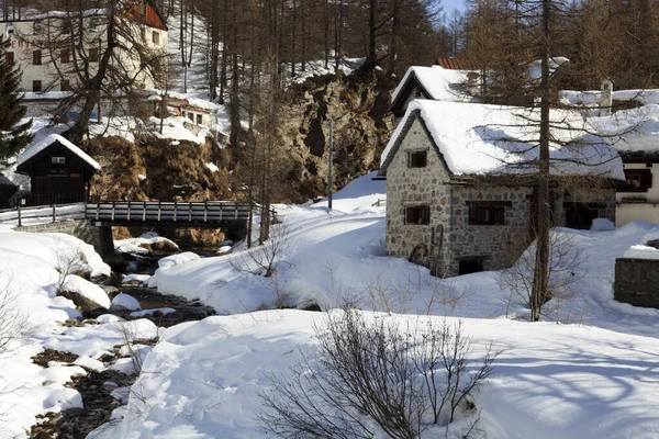 Devero Park Verbano Cusio Ossola Italien Januar 2017 Parklandschaft Alpe — Stockfoto