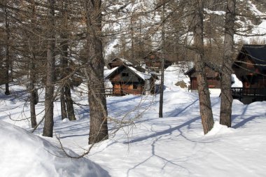 Devero Park (Verbano-Cusio-Ossola), İtalya - 15 Ocak 2017: Alpe Devero Park, Ossola Vco, Piedmont, İtalya