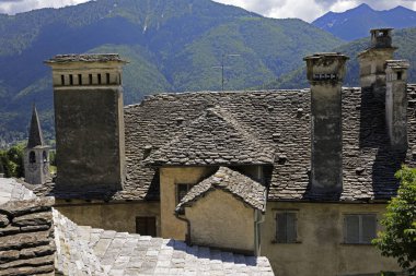 Craveggia (Vco), İtalya - 2 Haziran 2018: Craveggia köyü, Vigezzo Vadisi, Vco, Piedmon, İtalya