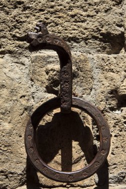 Volterra (Si), İtalya - 25 Nisan 2017: Atları, Volterra, Toskana, İtalya