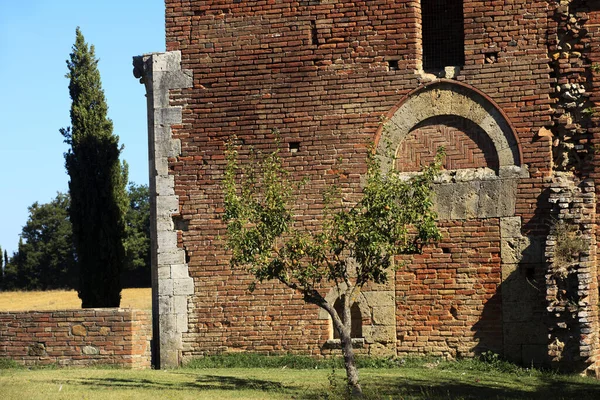 Chiusdino Italy September 2017 San Galgano Abbey Facade View Chiusdino — ストック写真