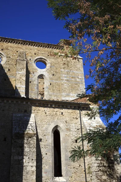 Chiusdino Italy September 2017 San Galgano Abbey Facade View Chiusdino — Stock Photo, Image