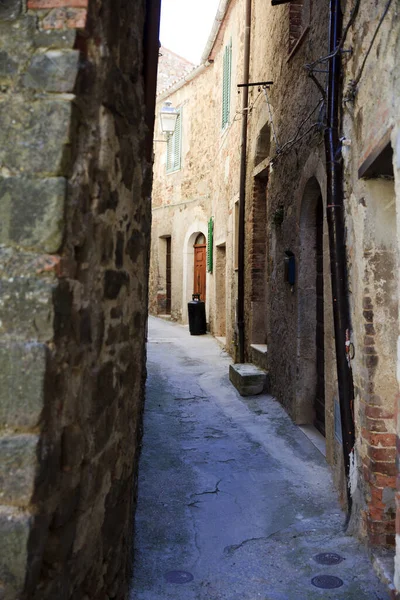 Montemerano Italia Settembre 2017 Una Strada Tipica Case Montemerano Paese — Foto Stock