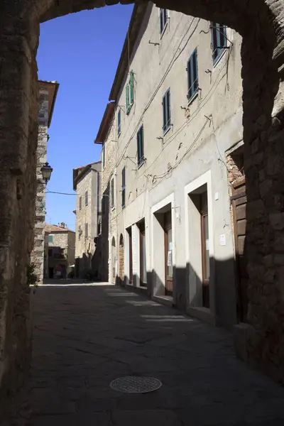 Montemerano Italy September 2017 Typical Road Houses Montemerano Village Manciano — Stockfoto