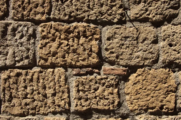 Volterra Italia Abril 2017 Una Típica Pared Ladrillo Toscano Ciudad — Foto de Stock