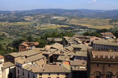 Orvieto (Tr), İtalya - 10 Mayıs 2016: Panoramik kuleden Orvieto, Terni, Umbria, İtalya