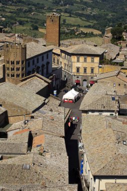 Orvieto (Tr), İtalya - 10 Mayıs 2016: Panoramik kuleden Orvieto, Terni, Umbria, İtalya