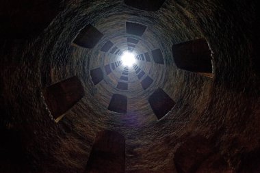 Orvieto (TR), Italy - May 10, 2016: St. Patrich well inside, Orvieto, Terni, Umbria, Italy clipart