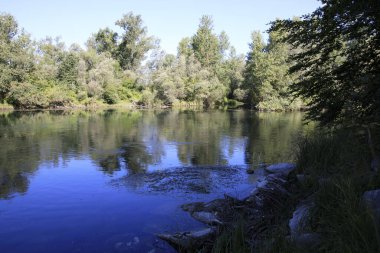 Castano Primo (MI), Italy - June 05, 2017: Ticino River, Castano Primo, Lombardy, Italy