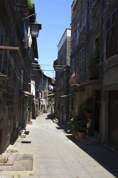 Bagnaia Italy May 2016 Typical Road Houses Centre Bagnaia Village — Stockfoto