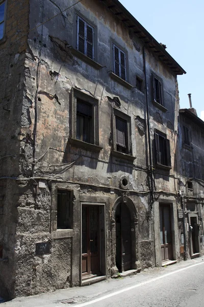 Bagnaia Italy May 2016 Typical Road Houses Centre Bagnaia Village — Stock Photo, Image