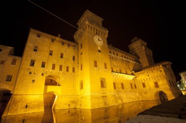 Ferrara (FE), Italy - June 10, 2017: The Estense castle in Ferrara, Emilia Romagna, Italy