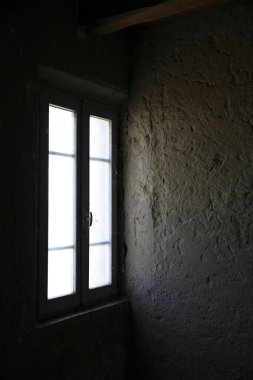 Po river (FE),  Italy - April 30, 2017: A old window in a fisherman's houses inside on Po river, Delta Regional Park, Emilia Romagna, Italy