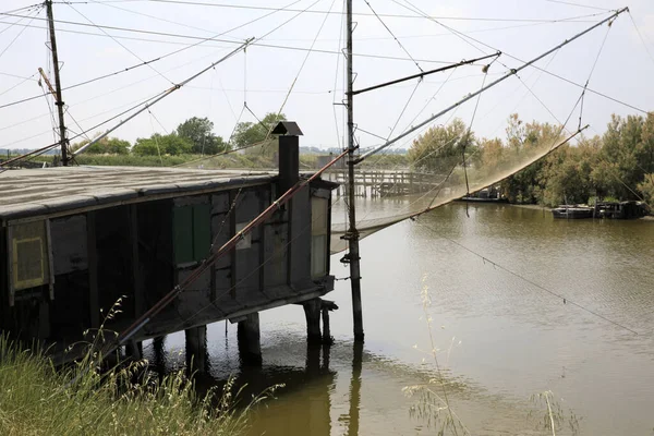 River Italy April 2017 Old Fisherman House River Delta Regional — Φωτογραφία Αρχείου