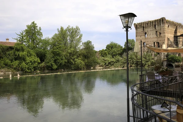 Borghetto Itália Abril 2017 Mincio River Borghetto Village Mincio Verona — Fotografia de Stock