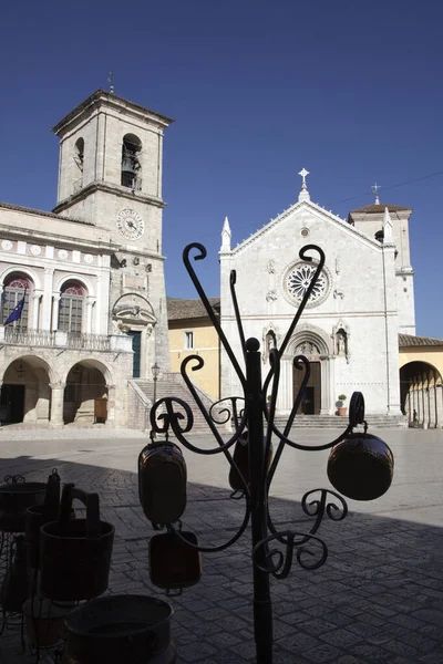 Norcia Italien Mai 2015 Rathaus Und Kirche Von San Benedetto — Stockfoto