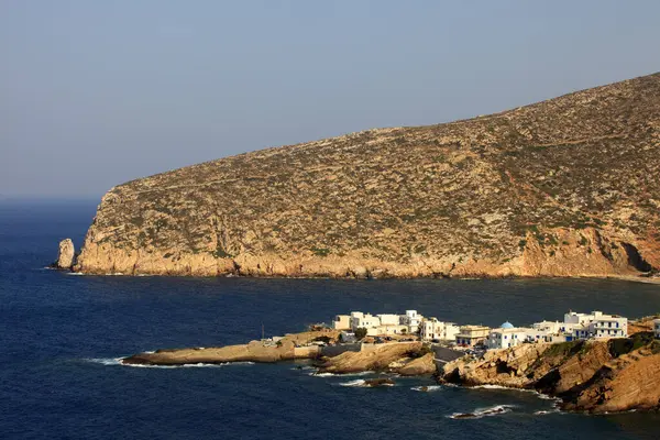 Apollon Naxos Grecia Agosto 2014 Vista Del Pueblo Apollon Naxos — Foto de Stock