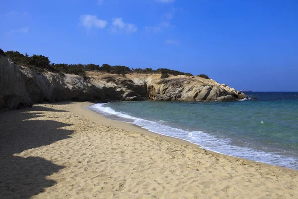 Playa Alyko Naxos Grecia Agosto 2014 Vista Playa Alyko Naxos — Foto de Stock