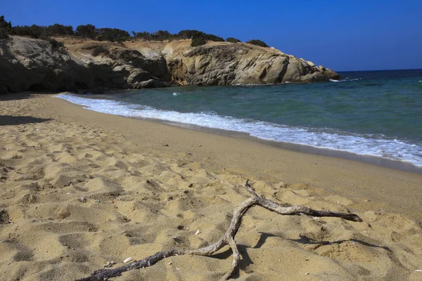 Playa Alyko Naxos Grecia Agosto 2014 Vista Playa Alyko Naxos — Foto de Stock