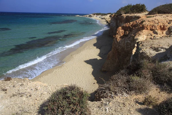 Playa Alyko Naxos Grecia Agosto 2014 Vista Playa Alyko Naxos — Foto de Stock