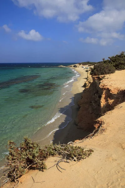 Playa Alyko Naxos Grecia Agosto 2014 Vista Playa Alyko Naxos — Foto de Stock