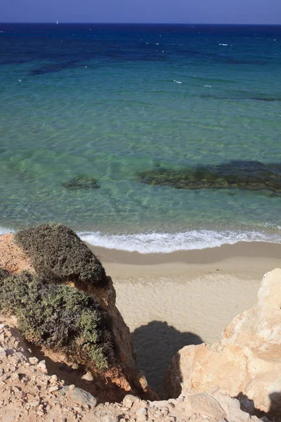 Plage Alyko Naxos Grèce Août 2014 Vue Sur Plage Alyko — Photo