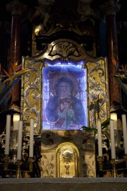 Re (Vco), İtalya - 19 Aralık 2017: Re santuary, Vco, Piedmon, İtalya 'da 