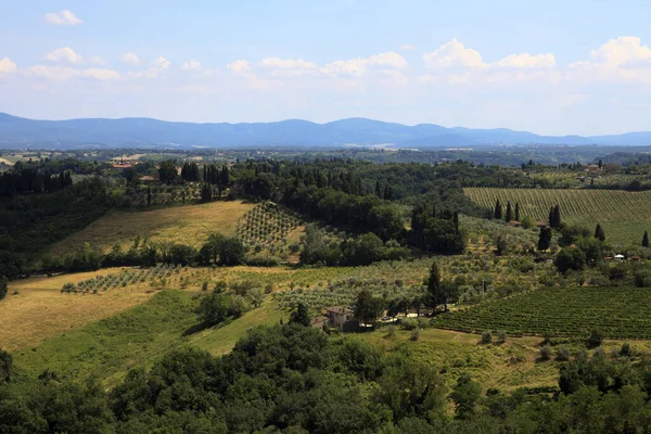 San Gimignano Italia Abril 2017 Vista Del Paisaje Rural San —  Fotos de Stock