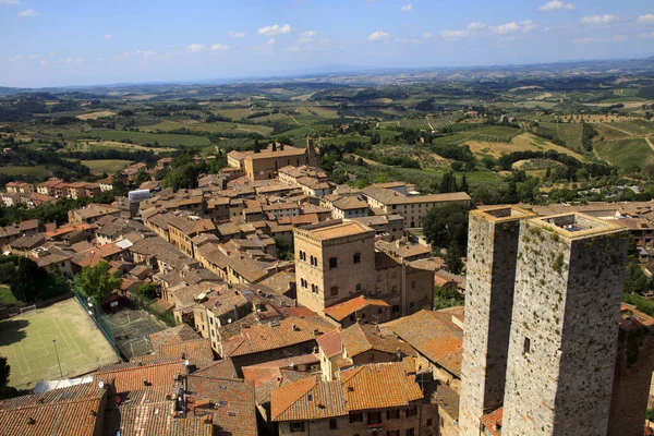 San Gimignano Itália Abril 2017 Vista San Gimignano Topo Torre — Fotografia de Stock