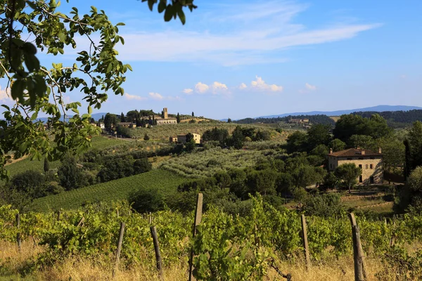 Uitzicht Het Platteland San Gimignano Toscane Italië — Stockfoto