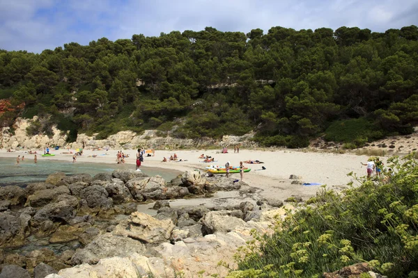 Migjorn Gran Minorca Giugno 2016 Spiaggia Baia Escorxada Migjorn Gran — Foto Stock