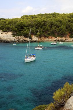 Es Migjorn Gran, Menorca / Spain - June 25, 2016: The Escorxada bay, Es Migjorn Gran, Menorca, Balearic Islands, Spain
