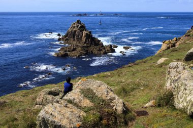 Land 's End bölgesi (İngiltere), Uk - 16 Ağustos 2015: The Land' s End bölgesi, Cornwall, İngiltere, Birleşik Krallık.