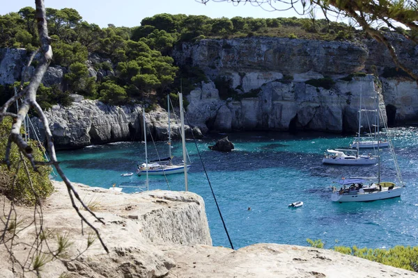 Macarelleta Menorca Spanya Haziran 2016 Cala Macarelleta Körfezi Menorca Balearic — Stok fotoğraf