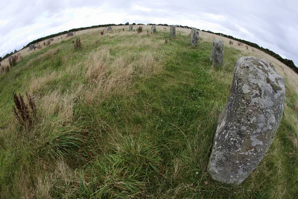 Lamorna Ngiltere Ağustos 2015 Merry Maidens Taş Dairesi Cornwall Ngiltere — Stok fotoğraf