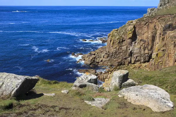 Land 's End bölgesi (İngiltere), Uk - 16 Ağustos 2015: The Land' s End bölgesi, Cornwall, İngiltere, Birleşik Krallık.