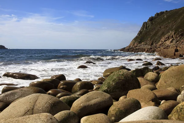 Port Nanven Engeland Verenigd Koninkrijk Augustus 2015 Het Strand Bij — Stockfoto