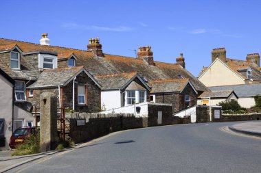 Tintagel (England), UK - August 10, 2015: Tintagel village, Cornwall, United Kingdom.