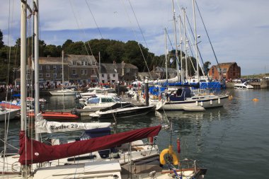 Padstow (England), UK - August 11, 2015: Padstow's harbor, Cornwall, United Kingdom.