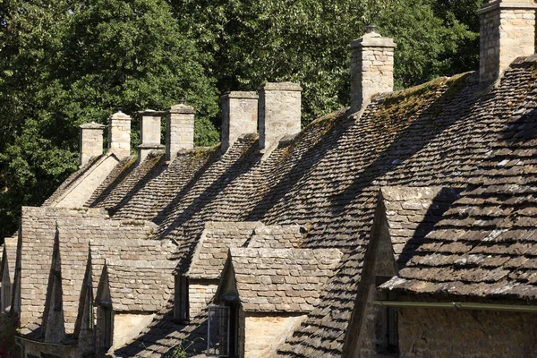 Bibury England Großbritannien August 2015 Die Typischen Dächer Dorf Bibury — Stockfoto