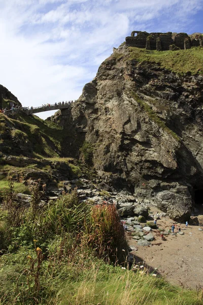 Tintagel Angleterre Royaume Uni Août 2015 Côte Tintagel Cornouailles Royaume — Photo